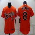 Nike Baltimore Orioles #8 Cal Ripken orange Flexbase Authentic Collection Jersey-BD