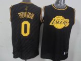 Los Angeles Lakers #0 Nick Young Black Precious Metals Fashion Stitched NBA Jersey