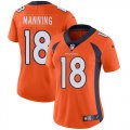 Women Nike Denver Broncos 18 Manning orange Color Rush Limited Jersey