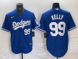 Los Angeles Dodgers #99 Kelly Nike blue majestic baseball Jersey-BD 04