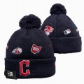 2024 Cleveland Indians dark blue MLB Cuffed Knit Hats