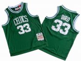 Youth Boston Celtics #33 Larry Bird green throwback nba jersey-S8