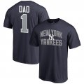 Men's New York Yankees Fanatics Branded Navy 2018 Father's Day Number 1 Dad T-Shirt