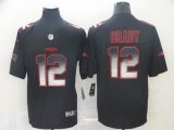 Nike New England Patriots #12 Tom Brady black Color Rush Limited Jersey Fireworks version