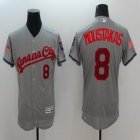 2016 Kansas City Royals #8 Mike Moustakas gray Flexbase Authentic Collection Jersey(1)