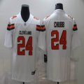 Nike Cleveland Browns #24 Nick Chubb white Color Rush Limited Jersey-BD 01