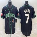 2023 World Cup Mexico #7 Julio Urias black majestic baseball jerseys 20