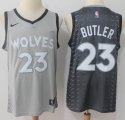 Nike Minnesota Timberwolves #23 Jimmy Butler black gray basketball Jersey-MHD