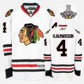 Nikals Hjalmarsson Jersey 4 White Chicago Blackhawks Jersey