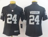 Women Oakland Raiders #24 Charles Woodson Nike black Color Rush Limited Jersey