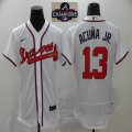 Nike Atlanta Braves #13 Ronald Acuna Jr. white Flexbase Authentic Collection Jersey