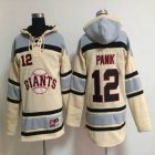 San Francisco Giants Panik #12 Joe Panik beige mlb baseball Hooded Sweatshirt