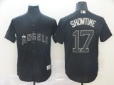 Los Angeles Angels #17 Showtime black majestic baseball jersey Nickname version