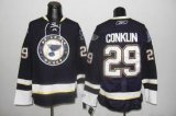 NHL St. Louis Blues 29 CONKLIN Black hockey Jerseys