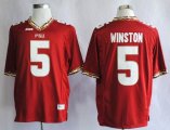 Florida State Seminoles (FSU) Jameis Winston 5 red College Football Jerseys