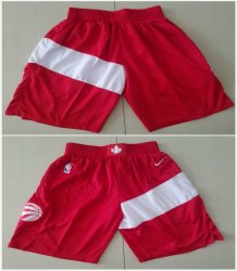 Nike Toronto Raptors red Stitched NBA shorts-TY