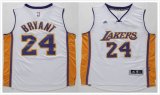 Angeles Lakers #24 Kobe Bryant White NBA basketball Jersey