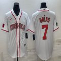 2023 World Cup Mexico #7 Julio Urias white majestic baseball jerseys 20