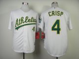 Oakland Athletics Coco Crisp #4 white baseball jerseys