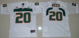 Youth Miami Hurricanes Ed Reed 20 College Football Jersey - White