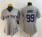 Youth Nike New York Yankees #99 Aaron Judge gray MLB baseball Jersey