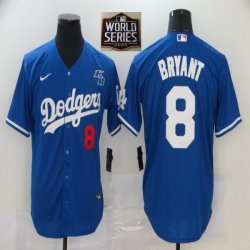 Nike Los Angeles Dodgers #8 Kobe Bryant blue majestic baseball Jersey-2020 World Series