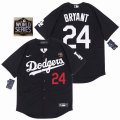 Nike Los Angeles Dodgers #24 Kobe Bryant black majestic baseball MLB Jersey 2020 World Series