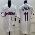 2023 World Cup Dominican Republic's #11 Will Devers white majestic baseball jerseys