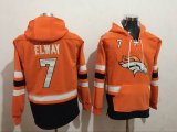 Denver Broncos #7 John Elway orange nfl Hooded Sweatshirt