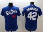 2016 Los Angeles Dodgers 42 Jackie Robinson blue elite baseball jerseys