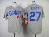 Los Angeles Dodgers 27 Kemp Grey baseball jerseys