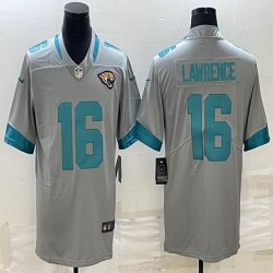 Nike Jacksonville Jaguars #16 Trevor Lawrence gray color Rush Limited Jersey