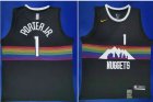 Nike Denver Nuggets #1 Michael Porter Jr. black nba Jersey city version