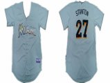 Florida Marlins #27 Mike Stanton Grey MLB Jerseys