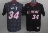 2014 Miami Heat Ray Allen 34 NBA Latin Nights black Jerseys