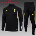 2023-2024 Juventus Club black kid soccer uniforms with long shorts E705#