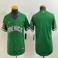 Women 2023 World Cup Mexico blank green majestic baseball jerseys (11)