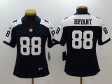 women Nike Dallas Cowboys #88 Dez Bryant blue color Rush Limited Jersey