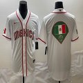 2023 World Cup Mexico blank white majestic baseball jerseys 08