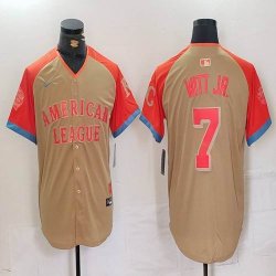 American League #7 Bobby Witt Jr. Nike Cream 2024 MLB All-Star Game Limited Player Jersey