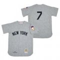 New York Yankees Mantle 7# Grey kid mlb jersey