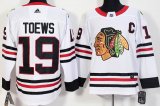 Adidas Chicago Blackhawks #19 Jonathan Toews white hockey jersey