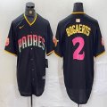 Nike San Diego Padres #2 Xander Bogaerts black MLB Baseball jerseys Joint name-BD 01