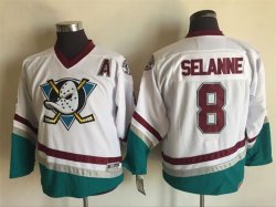 Youth Anaheim Ducks #8 Teemu Selanne white Stitched Ice Hockey Jersey