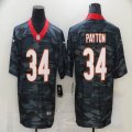 Nike Chicago Bears #34 Walter Payton black camo Color Rush Limited Jersey-BD