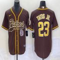 Nike San Diego Padres #23 Fernando Tatis Jr brown majestic mlb Jerseys Joint name 01