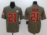 Nike Washington Redskins #21 Sean Taylor green USA flag Color Rush Limited Jersey