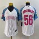 Youth 2023 World Cup Mexico #56 Randy Arozarena white skyblue majestic baseball jerseys 22