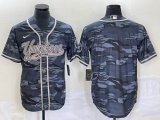 Nike New York Yankees blank gray camo majestic MLB baseball Jerseys Joint name 04