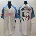 2023 World Cup Mexico #56 Randy Arozarena white skyblue majestic baseball jerseys 54